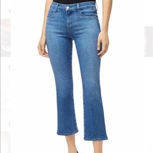 J Brand Selena Mid-rise crop boot- True love color